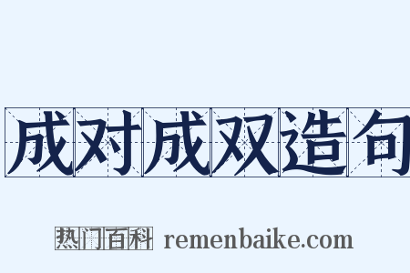 成对成双造句是什么意思的图片